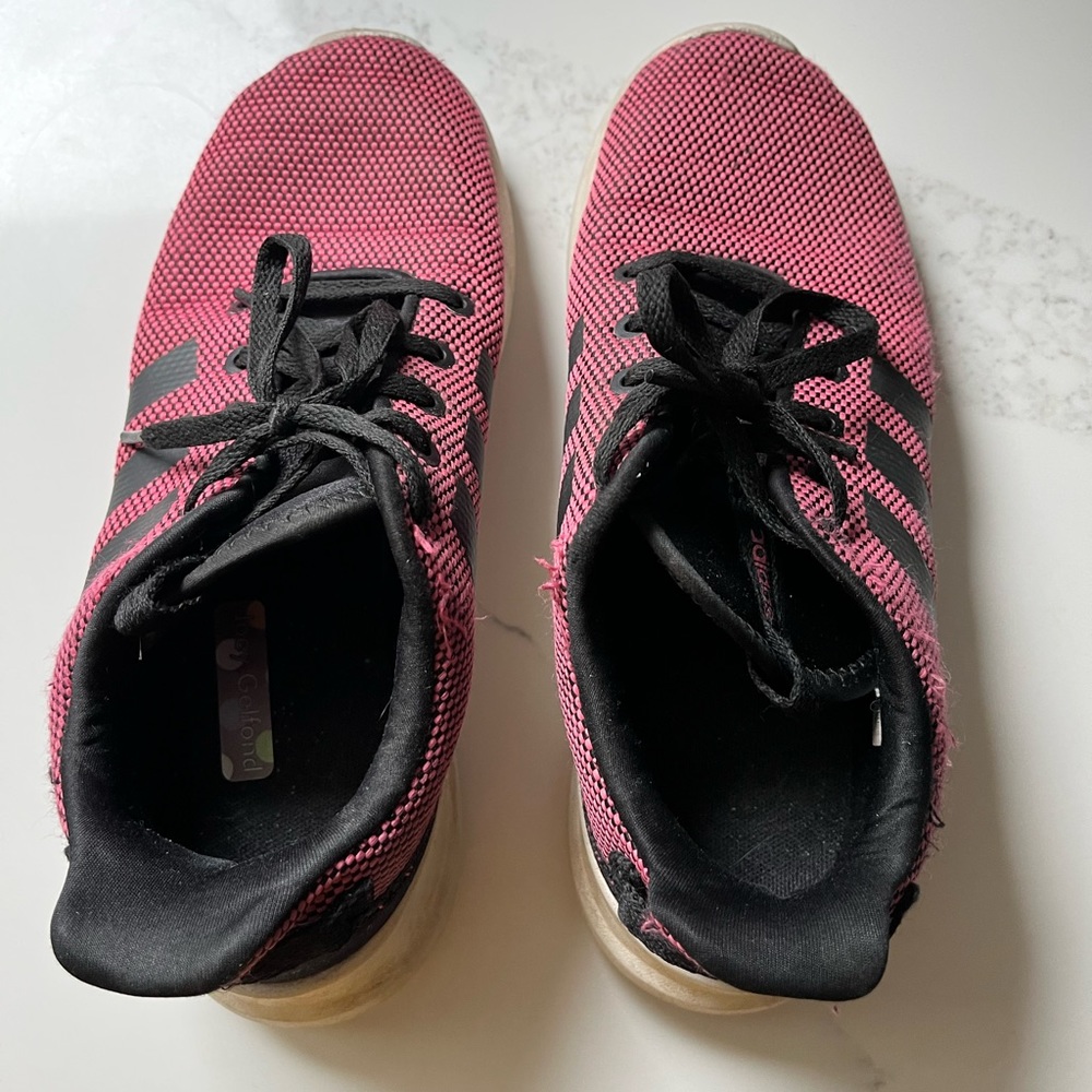 Girls Gently loved adidas cloudfoam athletic shoes.  Girls size 4.